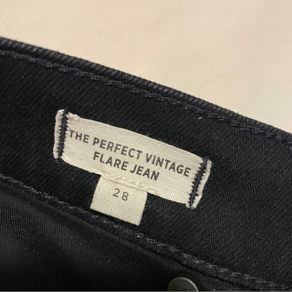 Madewell- The Perfect Vintage Flare Jean in Sherborn Wash Black Size 28 - Picture 10 of 11